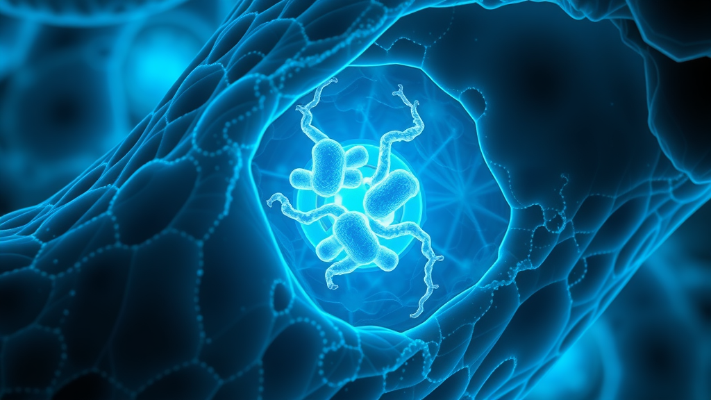 atp production macro close-up mitochondria muscle cell glowing energy